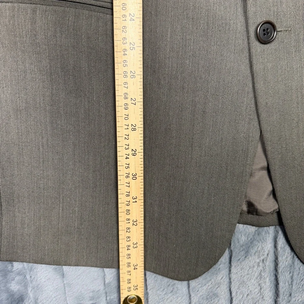 Hugo Boss Mens 44R Suit Brown Wool 3 Button Blazer Pleated Cuffed Pants USA Made